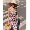 Ekouaer Jumpsuits for Women Sleeveless Spaghetti Strap Womens Jumpsuit One Piece Wide Leg Summer Romper With Pockets 2026(Orange White Flowers)