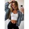 Ekouaer Long Sleeve Crop Tops for Women Scroop Neck Lightweight Basic Base Layer Thermal Undershirts Shirts(A White)