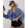Ekouaer Long Sleeve Crop Tops for Women Scroop Neck Lightweight Basic Base Layer Thermal Undershirts Shirts(Royal Blue)
