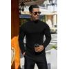 Ekouaer Men’s Mock Turtleneck Long Sleeve Turtle Neck Tops Lightweight Undershirt Thermal Sweater Shirts(Black)