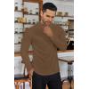 Ekouaer Men’s Mock Turtleneck Long Sleeve Turtle Neck Tops Lightweight Undershirt Thermal Sweater Shirts(Brown)