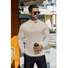 Ekouaer Men’s Mock Turtleneck Long Sleeve Turtle Neck Tops Lightweight Undershirt Thermal Sweater Shirts(Champagne Beige)