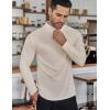 Ekouaer Men’s Mock Turtleneck Long Sleeve Turtle Neck Tops Lightweight Undershirt Thermal Sweater Shirts(Champagne Beige)