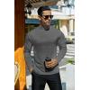 Ekouaer Men’s Mock Turtleneck Long Sleeve Turtle Neck Tops Lightweight Undershirt Thermal Sweater Shirts(Gray)
