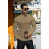 Ekouaer Men’s Mock Turtleneck Long Sleeve Turtle Neck Tops Lightweight Undershirt Thermal Sweater Shirts(Light Brown)