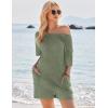 Ekouaer Rompers for Women Casual Ribbed Short Sleeve T-Shirt Tee Romper Summer Outfits with Pockets 2026(Armygreen)