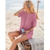 Ekouaer Rompers for Women Casual Ribbed Short Sleeve T-Shirt Tee Romper Summer Outfits with Pockets 2026(Hot Pink)