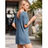 Ekouaer Rompers for Women Casual Ribbed Short Sleeve T-Shirt Tee Romper Summer Outfits with Pockets 2026(Navy Blue)