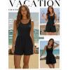 Ekouaer Rompers for Women Summer Romper Sleeveless Scoop Neck Short Jumpsuits for Women Beach Jumpsuit with Pockets 2026(Black)