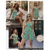 Ekouaer Rompers for Women Summer Romper Sleeveless Scoop Neck Short Jumpsuits for Women Beach Jumpsuit with Pockets 2026(Blue Orange Floral)