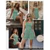 Ekouaer Rompers for Women Summer Romper Sleeveless Scoop Neck Short Jumpsuits for Women Beach Jumpsuit with Pockets 2026(Green White Floral)