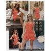 Ekouaer Rompers for Women Summer Romper Sleeveless Scoop Neck Short Jumpsuits for Women Beach Jumpsuit with Pockets 2026(Red Floral)