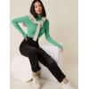 Ekouaer Turtleneck Shirt Women Long Sleeve Mock Neck Slim Fit Tops Thermal Base Layer Soft Lightweight Stretch Undershirts(Green)