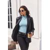 Ekouaer Turtleneck Shirt Women Long Sleeve Mock Neck Slim Fit Tops Thermal Base Layer Soft Lightweight Stretch Undershirts(Light Blue)