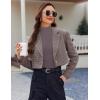 Ekouaer Women 3 Pack Turtleneck Shirts Ribbed Thermal Underwear Tops Lightweight Long Sleeve Layer Tees Basic Pullover Blouse(Black/Brown/Dark Grey)