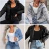 Ekouaer Women Long Sleeve Shirt Scoop Neck Tops Slim Fit Basic Top Thermal Undershirts Base Layer Tee(Coffee)