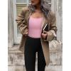 Ekouaer Women Long Sleeve Shirt Scoop Neck Tops Slim Fit Basic Top Thermal Undershirts Base Layer Tee(Pink)