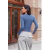 Ekouaer Womens 3 Pack Long Sleeve Shirts Fitted Tops Base Layering Tight Thermal Undershirts XS-XXL(Black/Blue/Wine Red)