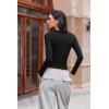 Ekouaer Womens 3 Pack Long Sleeve Shirts Fitted Tops Base Layering Tight Thermal Undershirts XS-XXL(Black/Navy/Purple)