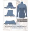 Ekouaer Women’s 3 Pack Turtleneck Long Sleeve Shirts Slim Fit Thermal Underwear Tops Lightweight Pullover Tees(Black/Blue/Wine)