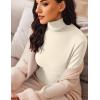 Ekouaer Women’s 3 Pack Turtleneck Long Sleeve Shirts Slim Fit Thermal Underwear Tops Lightweight Pullover Tees(Black/Brown/Beige)