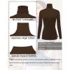 Ekouaer Women’s 3 Pack Turtleneck Long Sleeve Shirts Slim Fit Thermal Underwear Tops Lightweight Pullover Tees(Black/Brown/Beige)