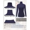 Ekouaer Women’s 3 Pack Turtleneck Long Sleeve Shirts Slim Fit Thermal Underwear Tops Lightweight Pullover Tees(Black/Navy/Dark Red)