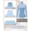 Ekouaer Women’s 3 Pack Turtleneck Long Sleeve Shirts Slim Fit Thermal Underwear Tops Lightweight Pullover Tees(Black/White/Cream Beige)