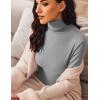 Ekouaer Women’s 3 Pack Turtleneck Long Sleeve Shirts Slim Fit Thermal Underwear Tops Lightweight Pullover Tees(Black/White/Light Grey)