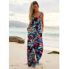 Ekouaer Women’s Casual Overalls Boho Floral Loose Wide Leg Jumpsuits Summer Pleated Outfits with Pockets(Navy Leaves)