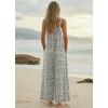 Ekouaer Women’s Casual Overalls Boho Floral Loose Wide Leg Jumpsuits Summer Pleated Outfits with Pockets(White Mini Floral)