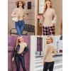 Ekouaer Women’s Long Sleeve Mock Turtleneck Tops Ribbed Shirts Fleece Soft Thermal Undershirts Tee(Beige)