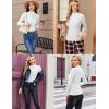 Ekouaer Women’s Long Sleeve Mock Turtleneck Tops Ribbed Shirts Fleece Soft Thermal Undershirts Tee(White)