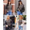 Ekouaer Womens Long Sleeve Shirts Crew Neck Stretchy Fitted Ribbed Tops Basic Base Layer Soft Thermal Undershirts Tee(Coffee Grey)