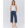 Ekouaer Womens Pajamas Pants Capri Pj Bottoms with Pockets Comfy Drawstring Printed Lounge Soft Sleep Pants(Butterfly)