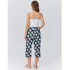 Ekouaer Womens Pajamas Pants Capri Pj Bottoms with Pockets Comfy Drawstring Printed Lounge Soft Sleep Pants(Navy Blue Dogs)