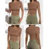 Ekouaer Womens Short Sleeve Shirts 3 Pack Crew Neck Tops Slim Fit Basic Tees Trendy Clothes Base Layer(3pcs Black/ White/ Brown)