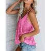 Ekouaer Womens Silk Satin Tank Tops V Neck Camisole Spaghetti Strap Top Summer Basic Blouse(Rose Leopard)