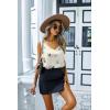 Ekouaer Womens Silk Satin Tank Tops V Neck Casual Cami Sleeveless Camisole Blouses Summer Basic Tank Shirt(Black Flower)
