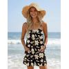 Ekouaer Womens Summer Casual Sleeveless Rompers 2026 Floral Loose Shorts Overalls Adjustable Boho Jumpsuits with Pockets(Black Floral)