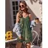 Ekouaer Womens Summer Casual Sleeveless Rompers 2026 Floral Loose Shorts Overalls Adjustable Boho Jumpsuits with Pockets(Green Print)