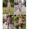 Ekouaer Womens Summer Casual Sleeveless Rompers 2026 Floral Loose Shorts Overalls Adjustable Boho Jumpsuits with Pockets(Star Flag)