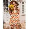 Ekouaer Womens Summer Casual Sleeveless Rompers 2026 Floral Loose Shorts Overalls Adjustable Boho Jumpsuits with Pockets(Yellow Leaves Print)