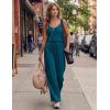 Ekouaer Womens Summer Jumpsuits Dressy Sleeveless Wide Leg Long Pants Rompers Casual One Piece Outfits with Pockets(Dark Blue)