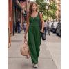 Ekouaer Womens Summer Jumpsuits Dressy Sleeveless Wide Leg Long Pants Rompers Casual One Piece Outfits with Pockets(Green)