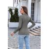 Ekouaer Women’s Turtleneck Long Sleeve Shirts Thermal Underwear Tops Basic Slim Fit Fall Fashion Lightweight Top(Medium Gray)