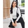 Ekouaer Women’s Turtleneck Long Sleeve Shirts Thermal Underwear Tops Basic Slim Fit Fall Fashion Lightweight Top(White)