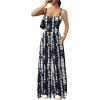 Ekouaer Jumpsuits for Women Sleeveless Spaghetti Strap Womens Jumpsuit One Piece Wide Leg Summer Romper With Pockets 2026(Black White)