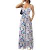 Ekouaer Jumpsuits for Women Sleeveless Spaghetti Strap Womens Jumpsuit One Piece Wide Leg Summer Romper With Pockets 2026(Purple Yellow Flower)