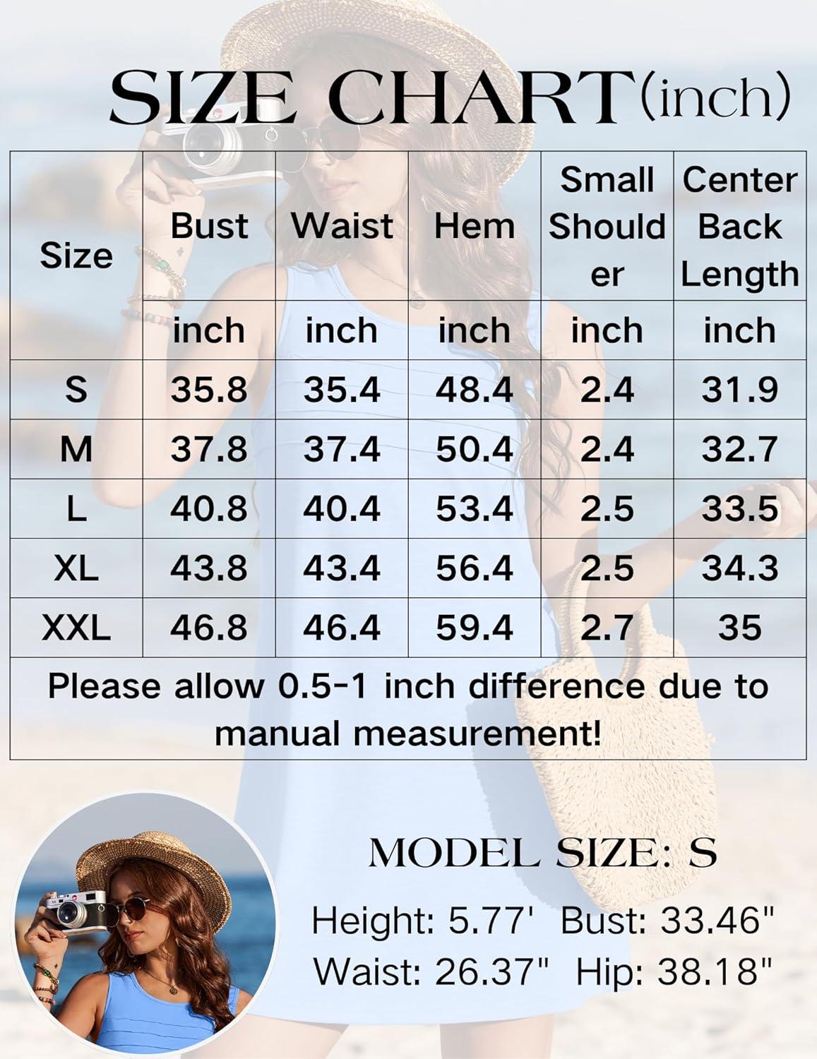 imageEkouaer Womens Swimsuit Cover Up Pleated Front Bathing Suit Coverups 2026 Casual Tank Beach Dress with Pockets S2XLWhite